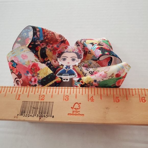 Frieda Kahlo Hair Bow Colorful Ribbon Colorful Artistic  Famous Women - Picture 6 of 8